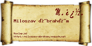 Miloszav Ábrahám névjegykártya